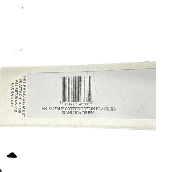 CIAO LUCIA Solid Black Gianluca Mini Dress LBD Cotton Women's Size XS NWT Short - Picture 7 of 9